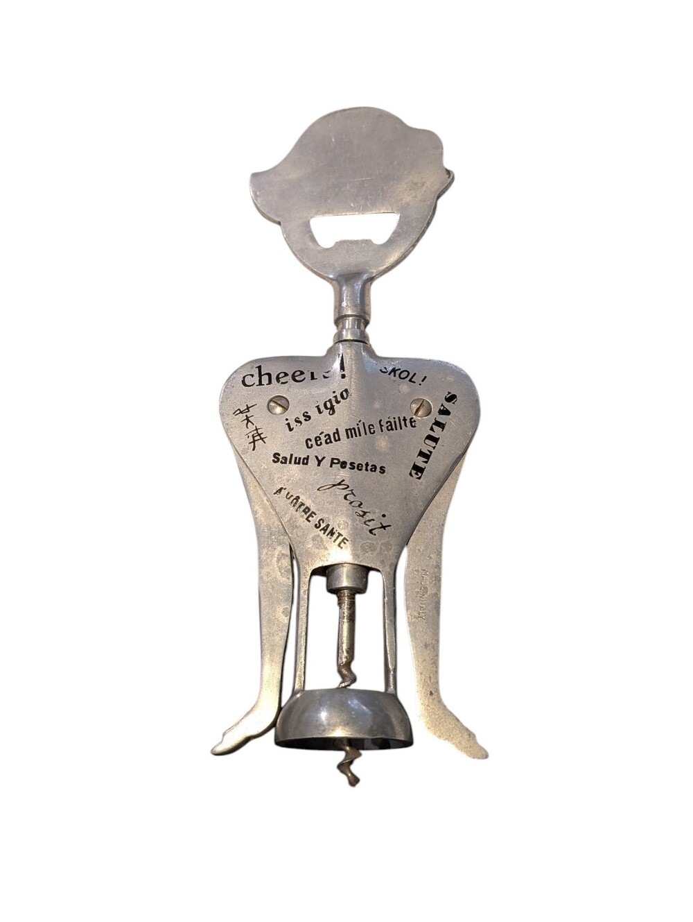 Vintage 1950s Figural "Barmaid" bottle opener corkscrew by Carlo Gemelli Italy! - Picture 2 of 4
